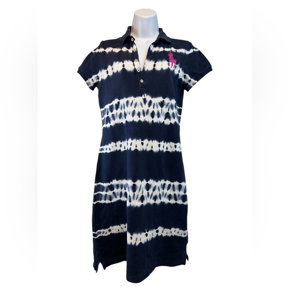 Ralph Lauren Sport Blue Label Logo Dress Color Tie Die Women’s Size M Golf - Picture 3 of 12